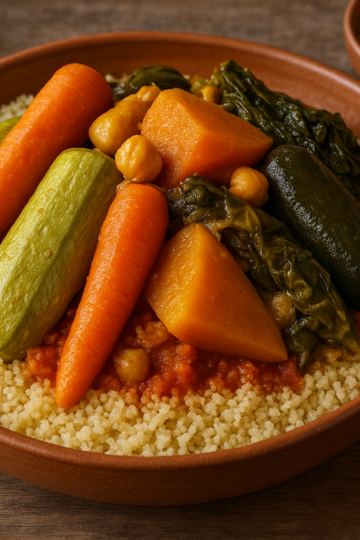 Recette de couscous aux sept légumes